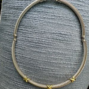 David Yurman triple X 5 mm sectional cable choker